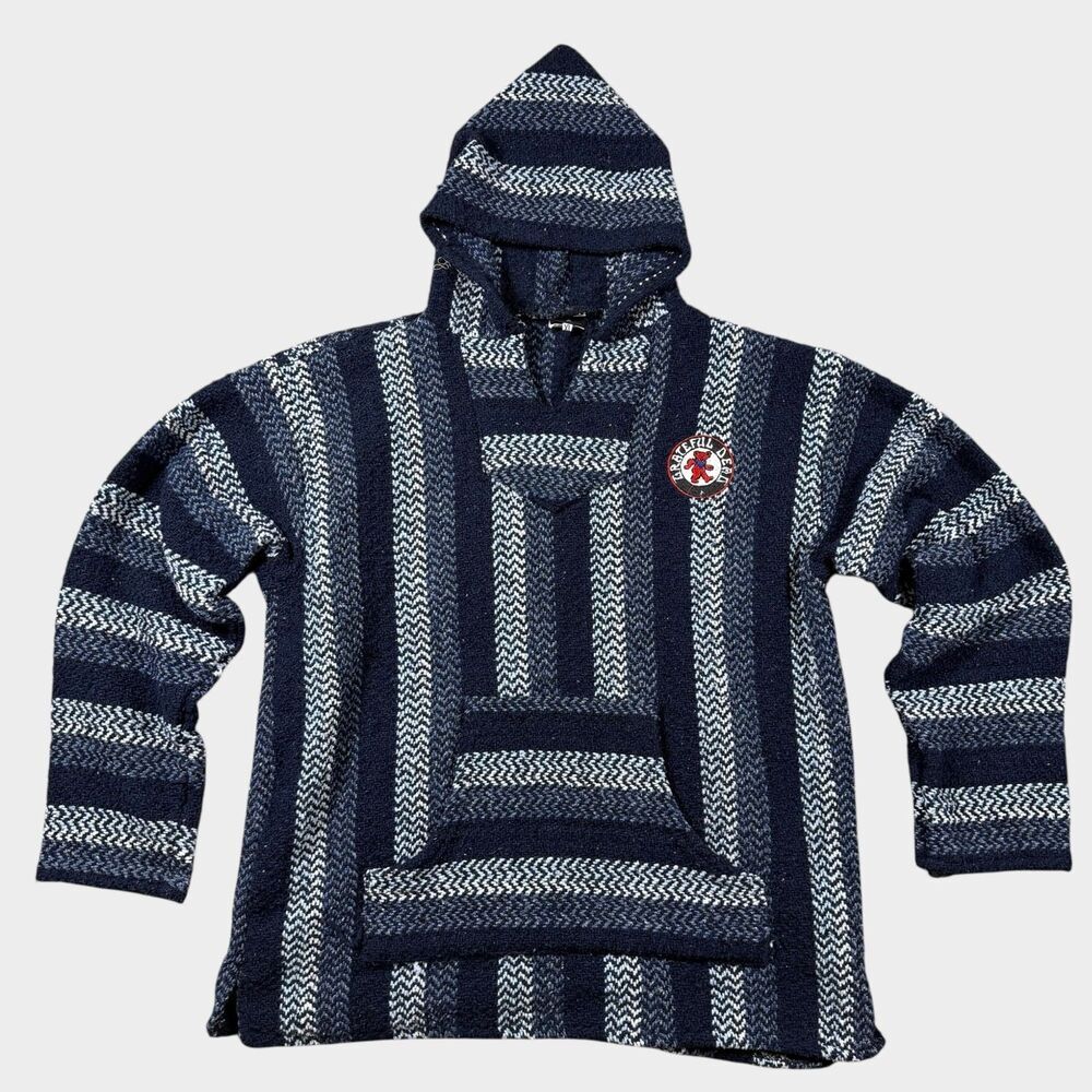 Grateful Dead Rock and Roll Hall of Fame Baja Hoodie XL Dancing Bear Drug Rug